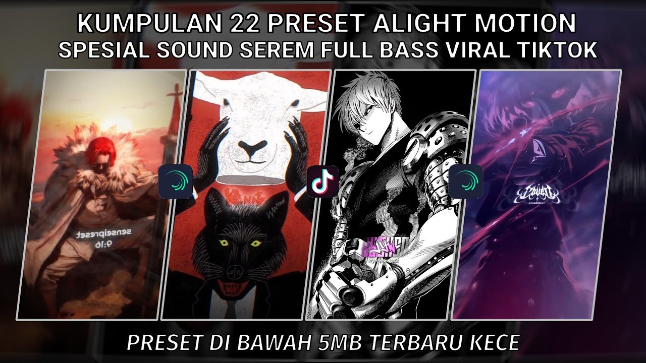 KUMPULAN 22 PRESET JJ ALIGHT MOTION SPESIAL SOUND SEREM JJ KECE FULL BASS VIRAL| PRESET DI BAWAH 5MB