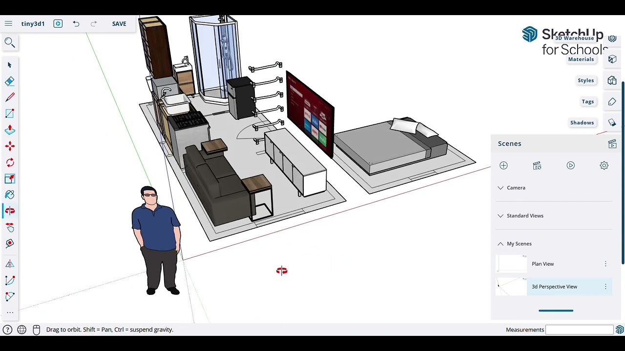 Sketchup for Schools - 2d Plan to 3d Model