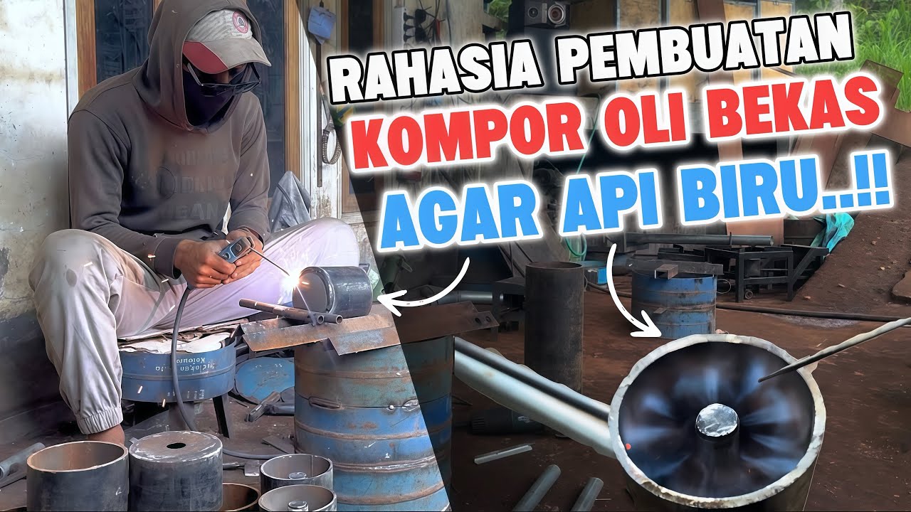 Cara MEMBUAT KOMPOR OLI BEKAS..!! Hasil maksimal jaminan API BIRU..!!