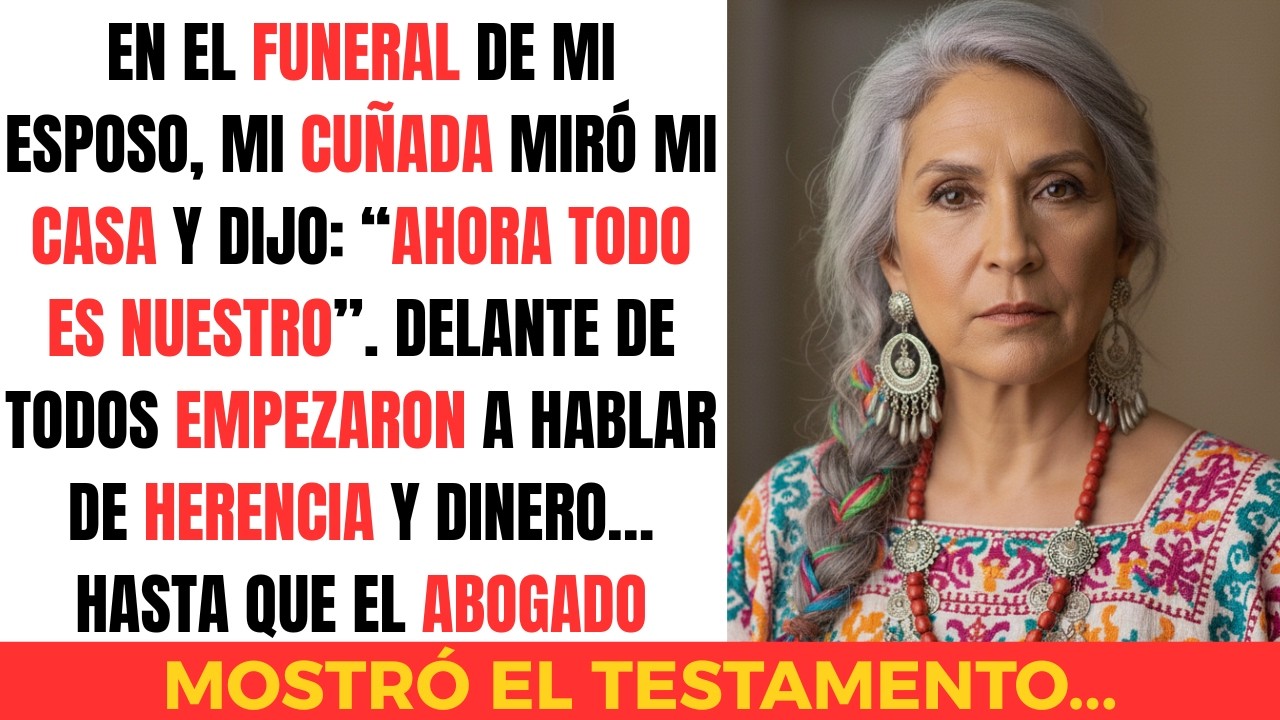 En el funeral de mi esposo, mi cuñada dijo: “Ahora todo es nuestro”… el abogado pidió silencio