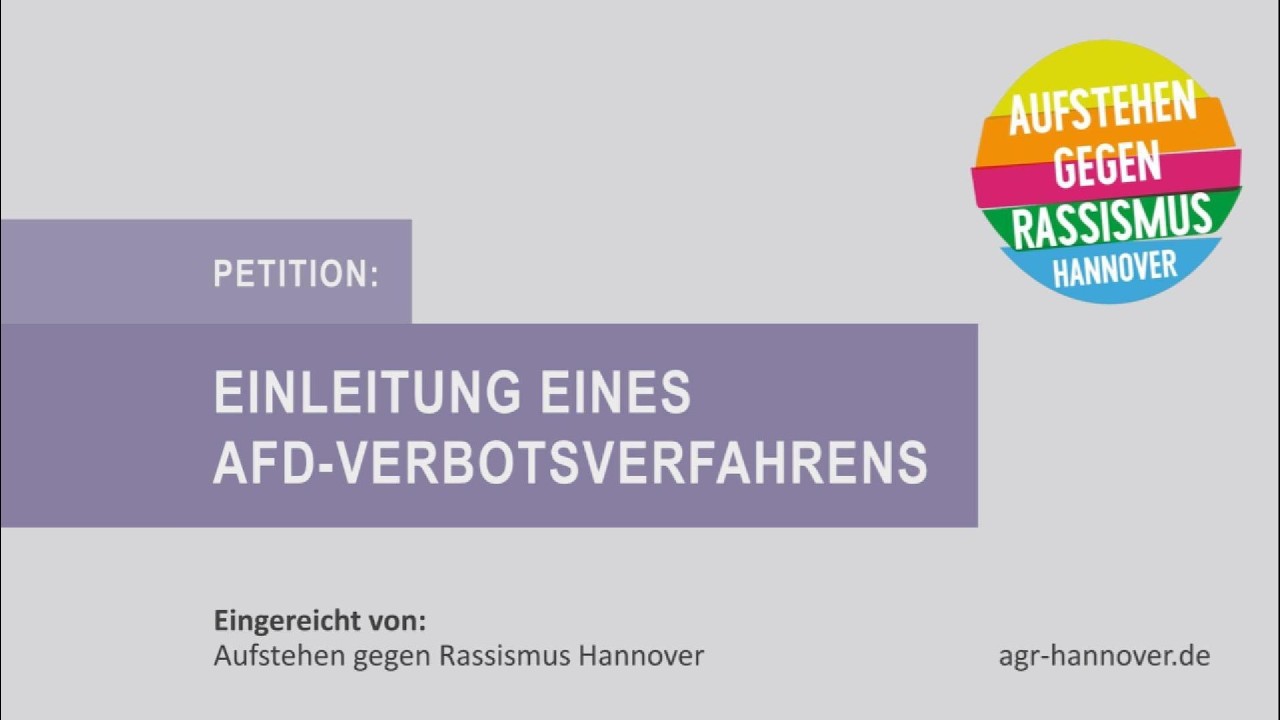 Petitionsanhörung zum Verbotsverfahren gegen die AfD vor dem Niedersächsischen Petitionsausschuss