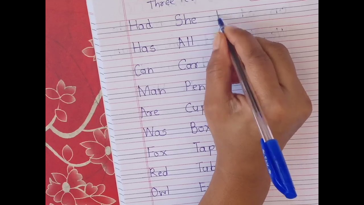 How to write Three letter words/3 letter word/kg kids 3 letter word/daily use 3 letter word/learning