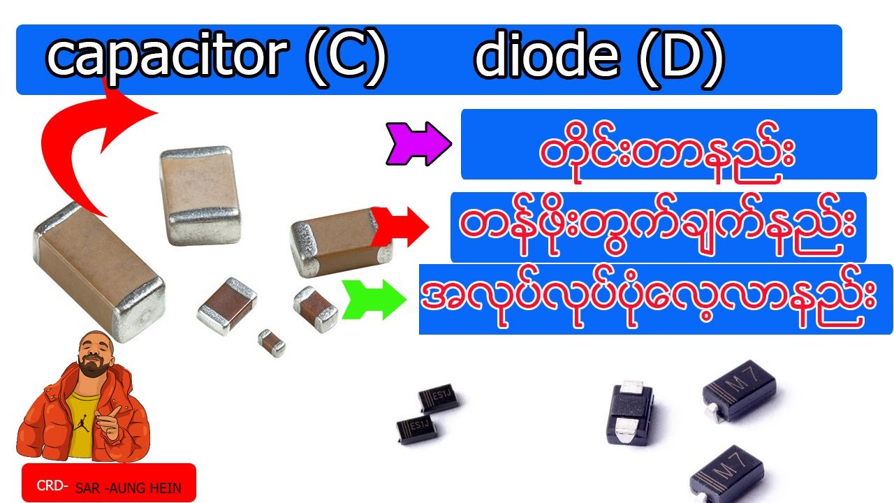 capacitor (C) diode (d) အကြောင်းလေ့လာခြင်း