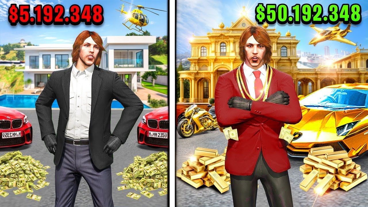 Passei de RICO pra MILIONÁRIO no GTA 5 online!!