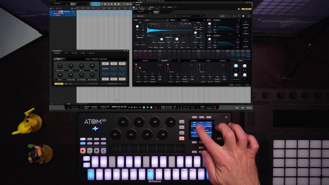 ATOM SQ X Studio One 5.2 - MORE User button pages!