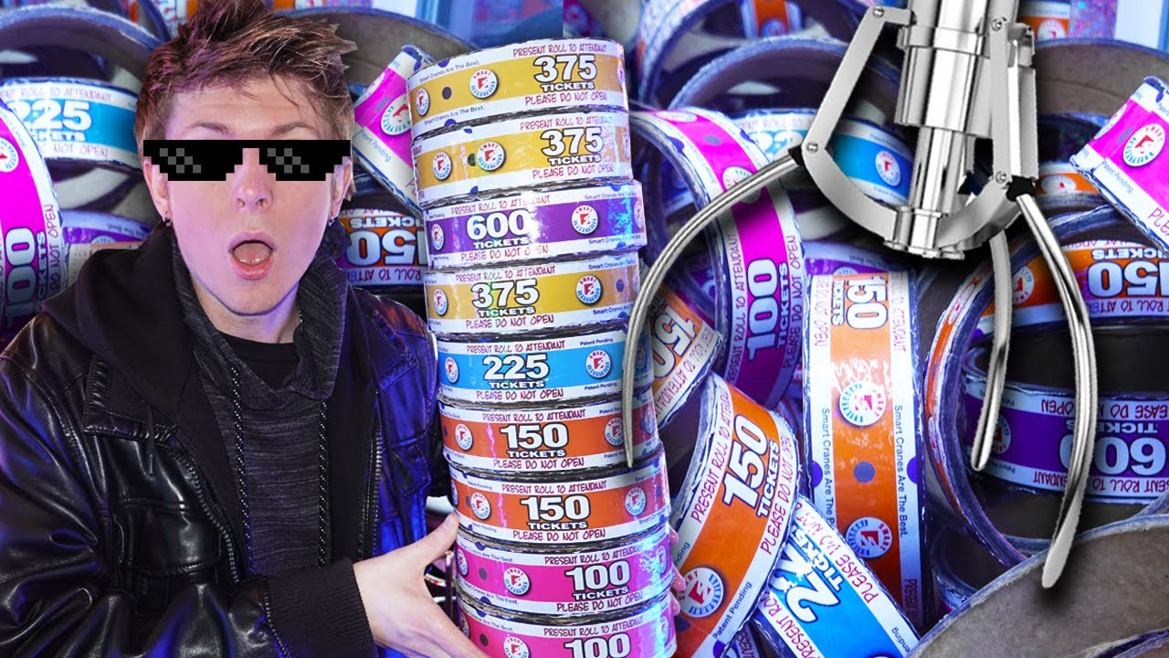 Winning ALL the Rings from the Ticket Claw Machine!!