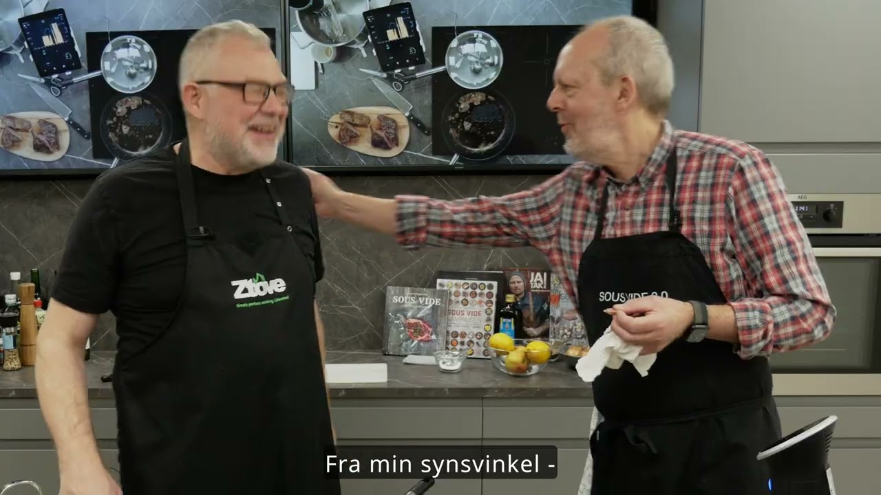 Sous vide ekspert Karsten Tanggaard og Max prøver den nye sous vide funktion i Ztove