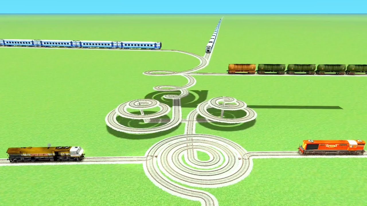 BUILT 🐍THE MOST COMPLEX TRAIN TRACKS TRAIN SIMULATOR 💖GAME PLAY BEANG DRIVE TRAIN  TRACKS 