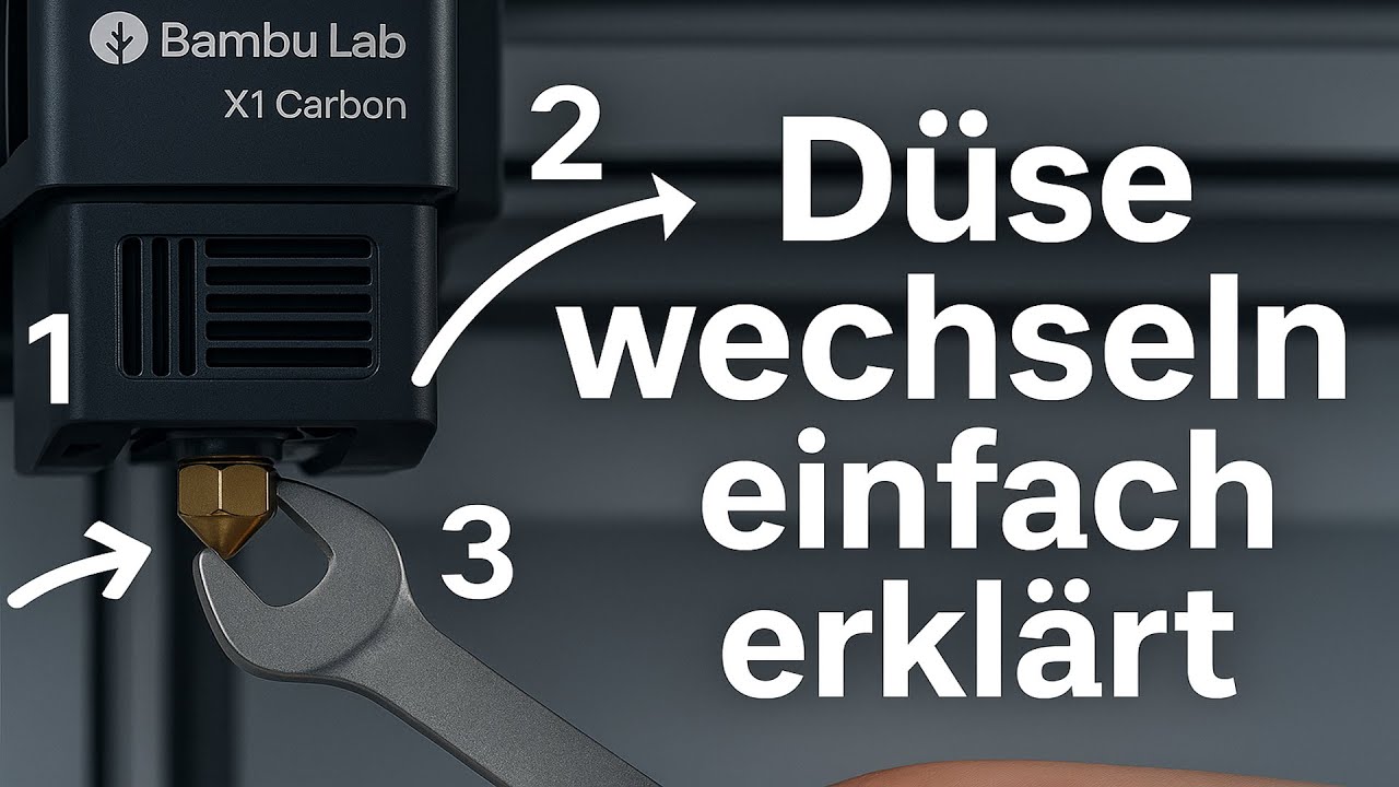 Bambu Lab X1C: Düse / Nozzle wechseln in 5 Minuten (einfach erklärt!) Tutorial Howto