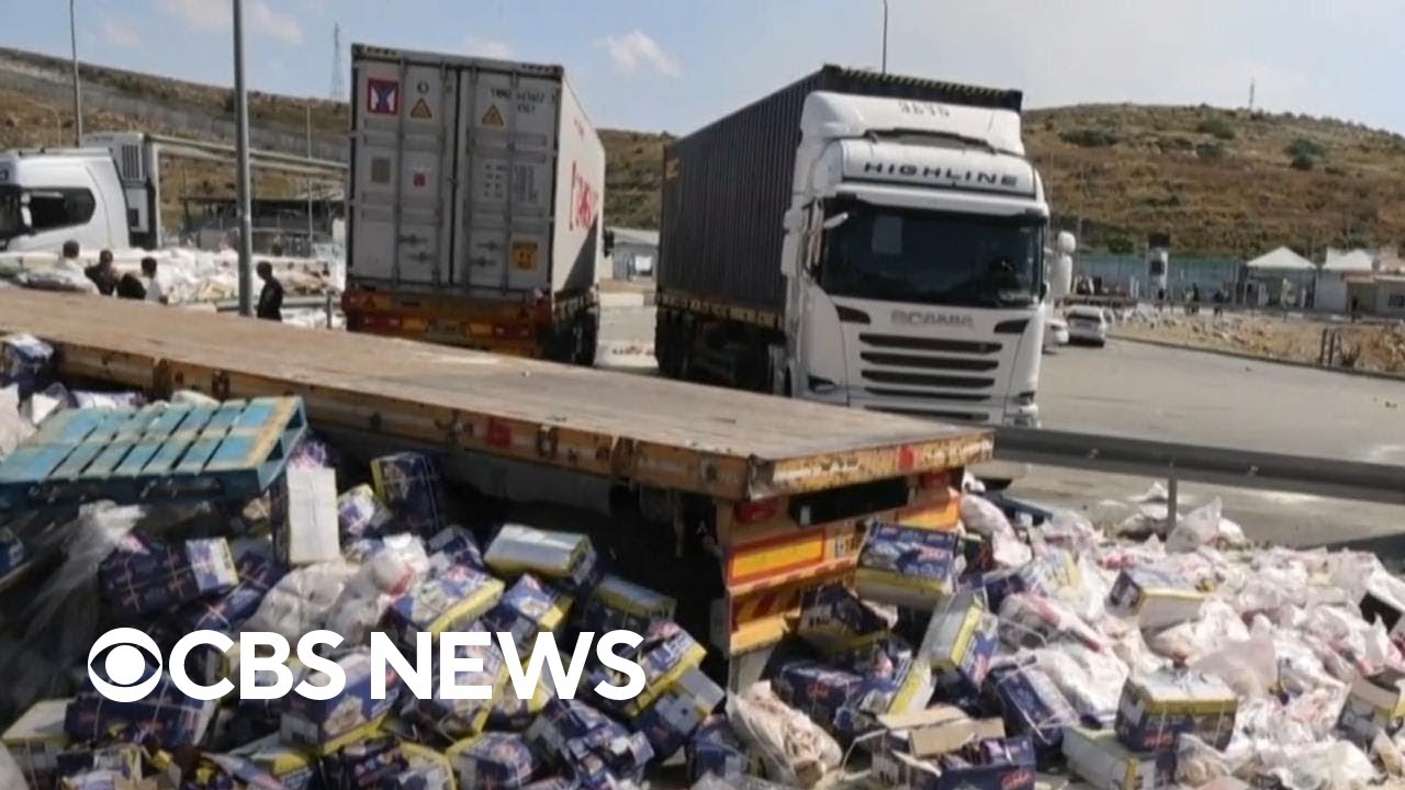 Far-right Israeli settlers block Gaza aid trucks