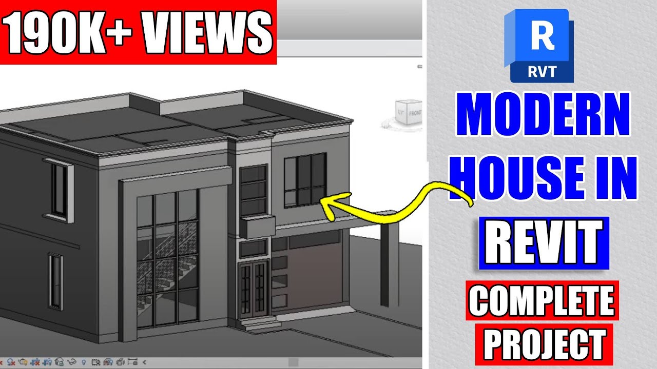 Revit Complete Project #2 | 36X27 Modern House In Revit