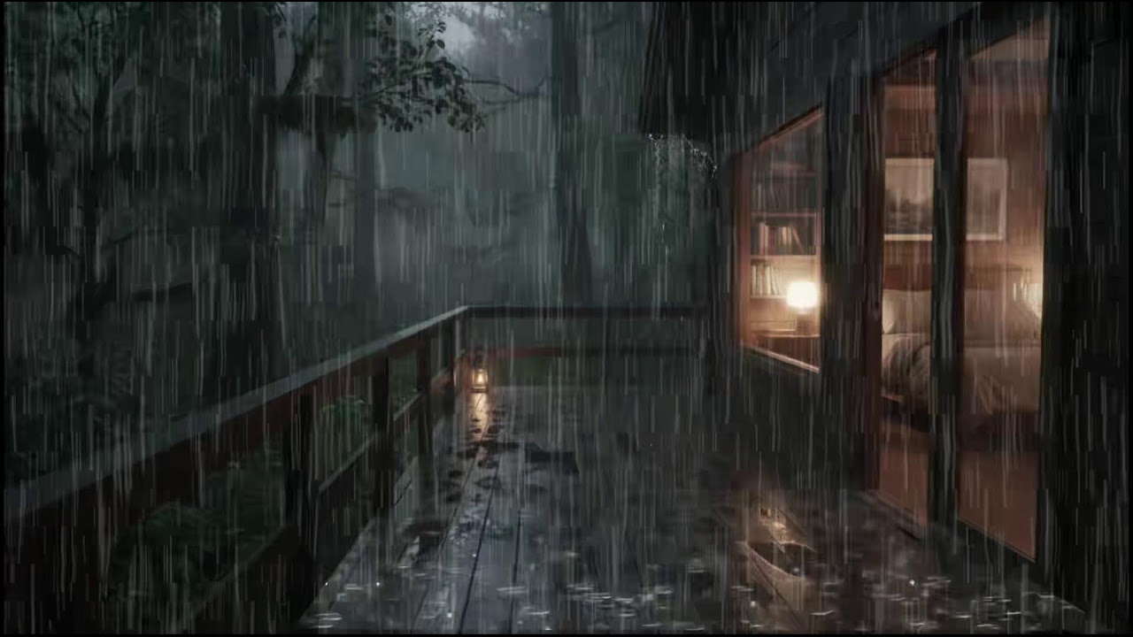 Soothing Rain Atmosphere in a Cozy Forest Cabin 🌧 Gentle Rain for Deep, Restful Sleep