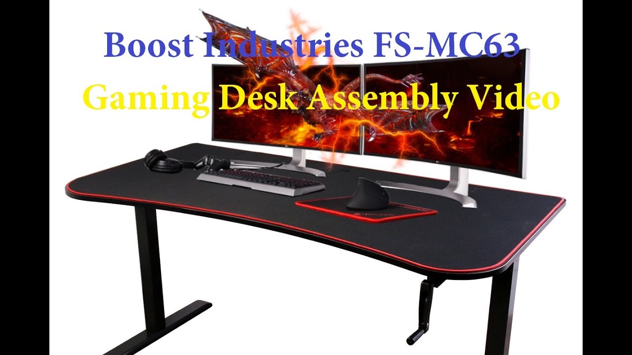 Boost Industries FS-MC63 Height Adjustable Gaming/PC Desk Assembly Video