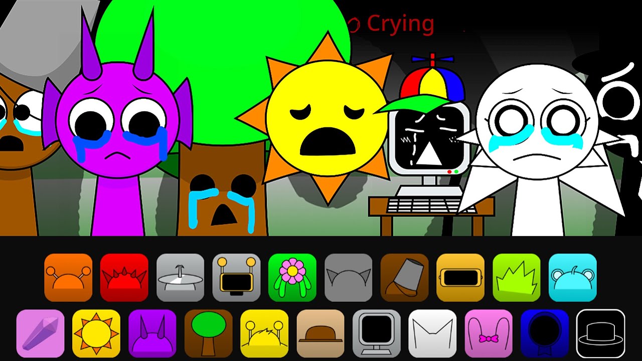Sprunki But All Characters Cry!!! Incredibox Sprunki New Mod