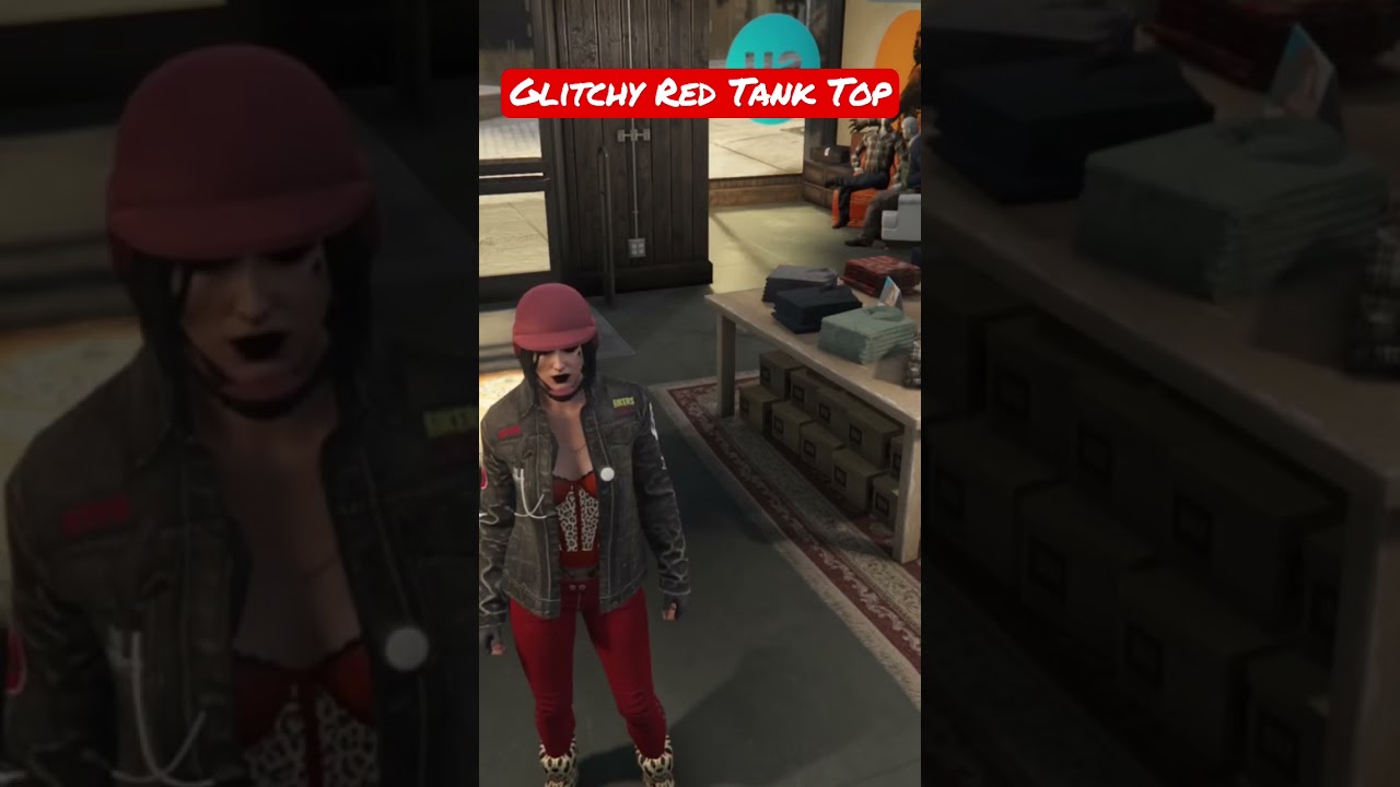 Glitchy Red Tank Top Textures on PS5 ❤️🔥#xtiffi #gtaonline #gta #gta6 #gta5 #ps5