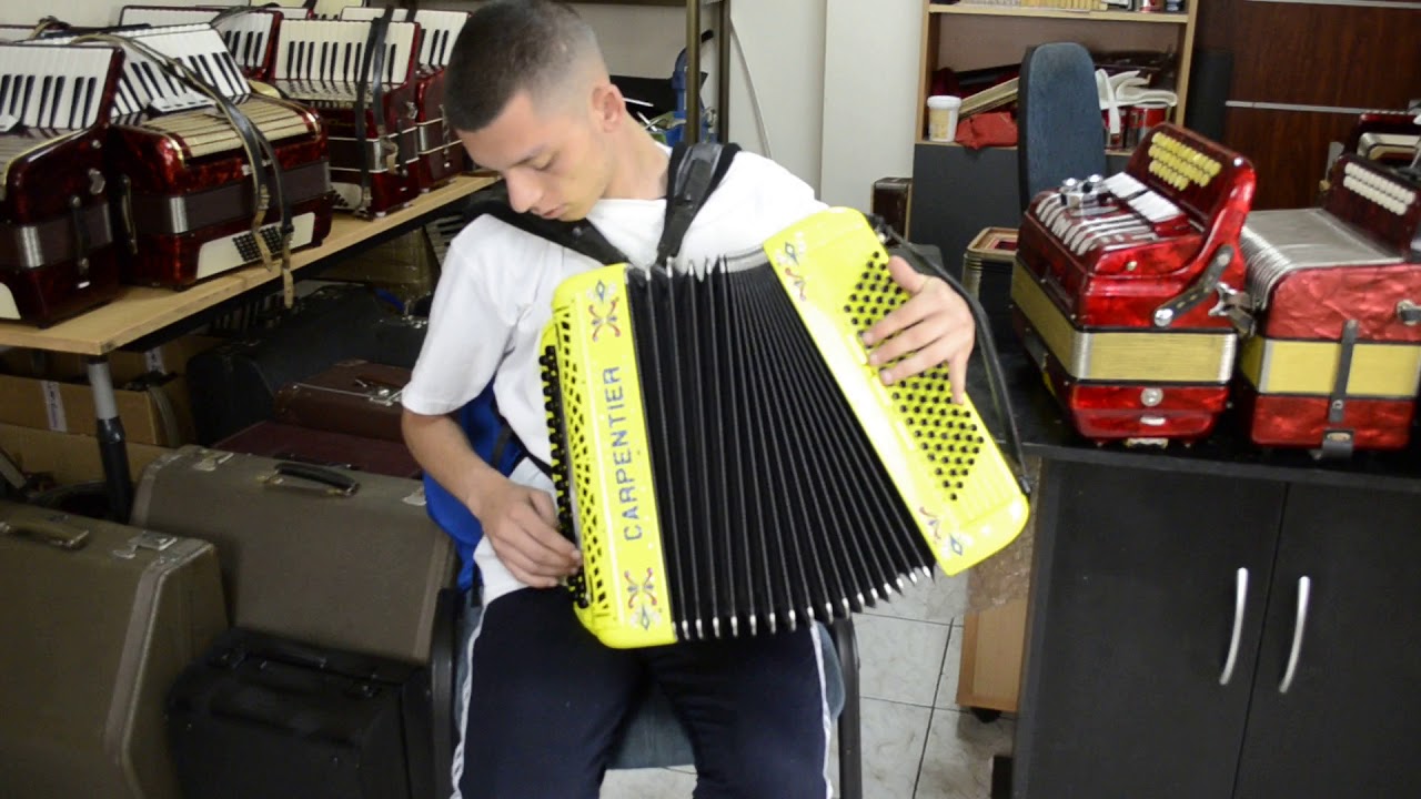 TOP BUTTON ACCORDION CARPENTIER SPECIAL MUSETTE (Pro Tipo A Mano CAGNONI) + MIDI