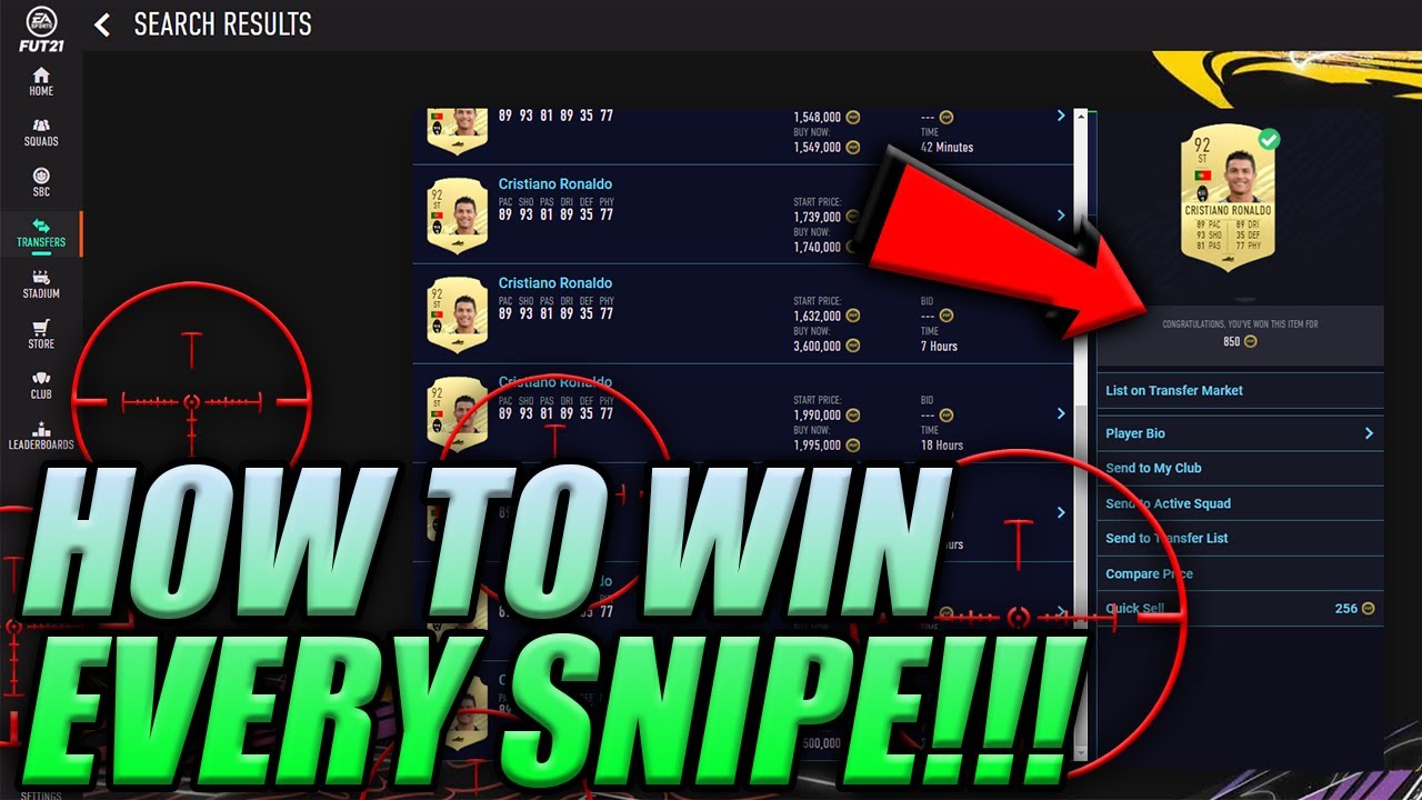 HOW TO WIN EVERY SNIPE IN FIFA 21!!! FIFA 21 SNIPING TIPS AND TRICKS!!! FIFA 21 Ultimate Team