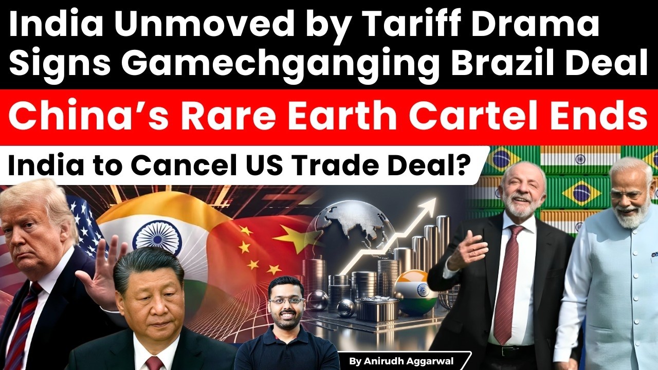 India Unmoved by Tariff Drama. Signs Gamechganging Deal with Brazil. India to Cancel US Trade Deal?