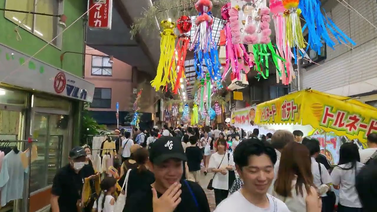 円頓寺七夕まつり はりぼて 西から東へ散歩 2024.7.31 walking