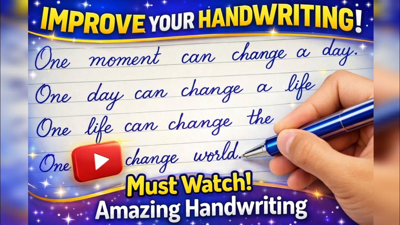 English Handwriting Kaise Sudhare |Improve Your Handwriting | Easy & Beautiful Handwriting Practice