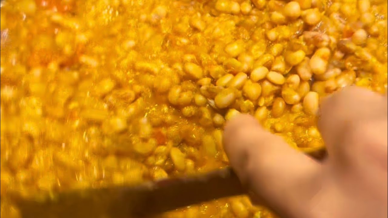 Step by step how I cook porridge beans for dinner 