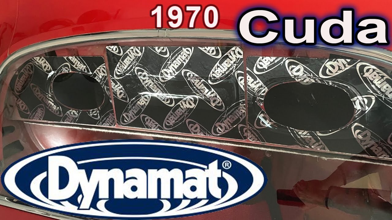 Dynamat Xtreme install on 1970 Cuda package tray!