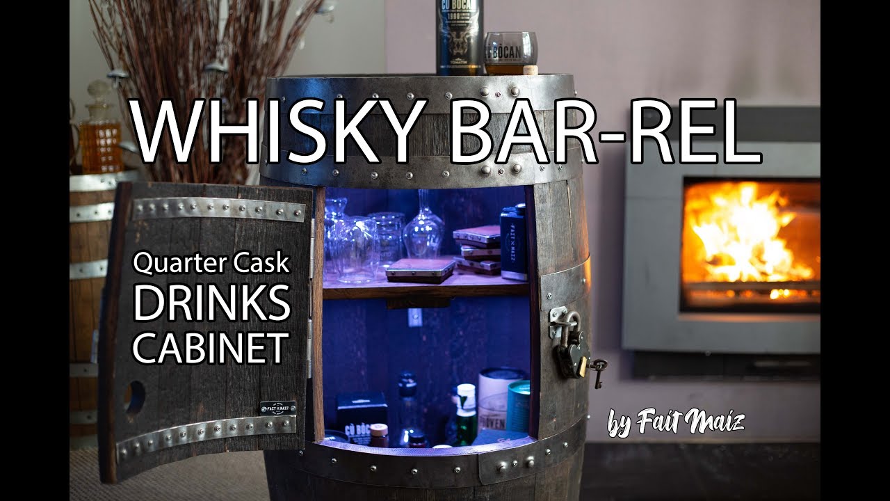 Whisky Bar-rel drinks cabinet - Quarter cask