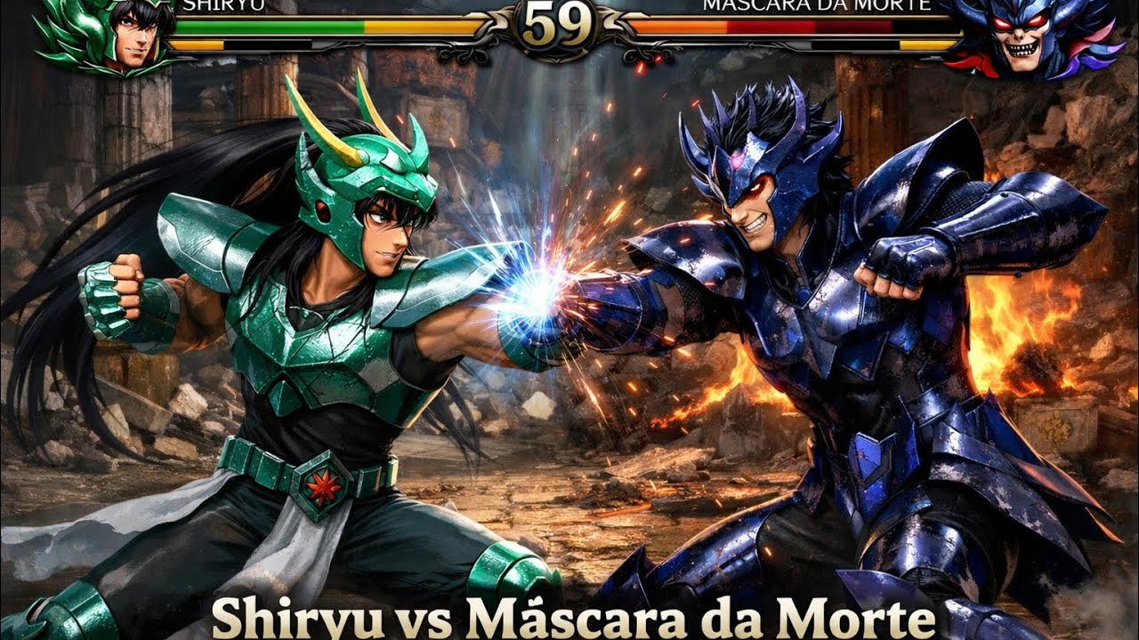 A LUTA MAIS BRUTAL DO SANTUÁRIO! SHIRYU VS MÁSCARA DA MORTE