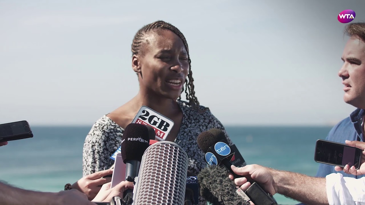 Venus Williams winds down at Bondi Beach