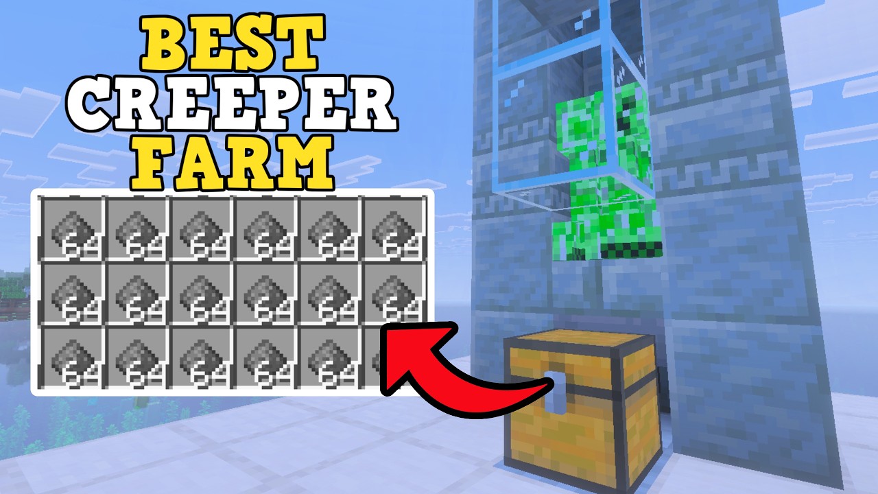 САМАЯ ПРОСТАЯ ФЕРМА КРИПЕРОВ в Minecraft Bedrock 1.21+!!!