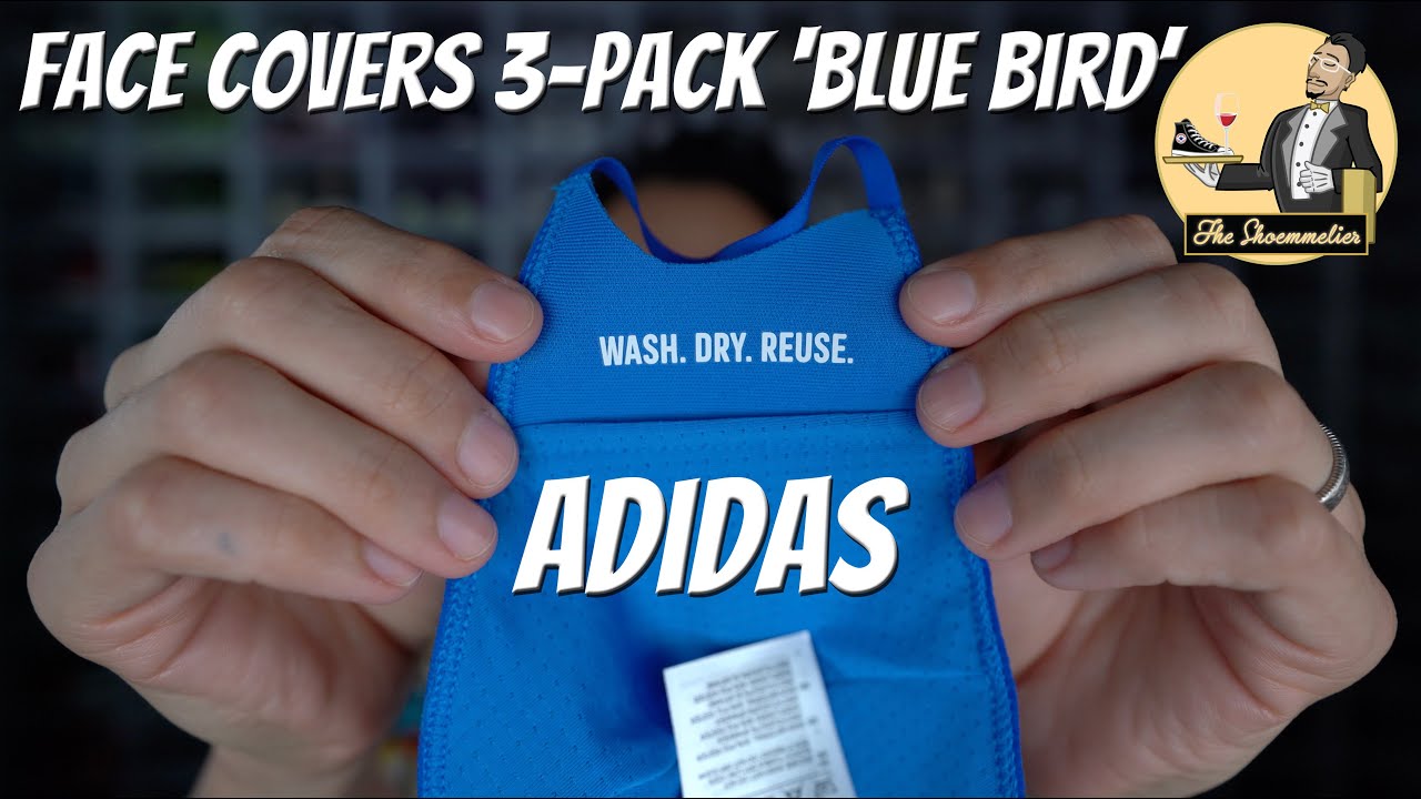 adidas FACE COVERS 3-PACK 'Blue Bird' • Review & On-Face