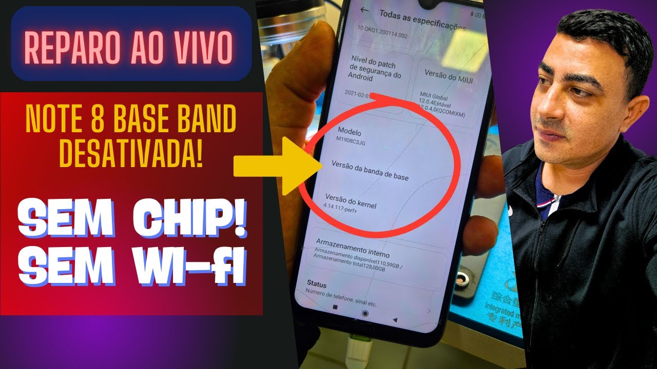 Reparo ao Vivo - Redmi Note 8 Não Reconhece Chip e Wifi Não Ativa!