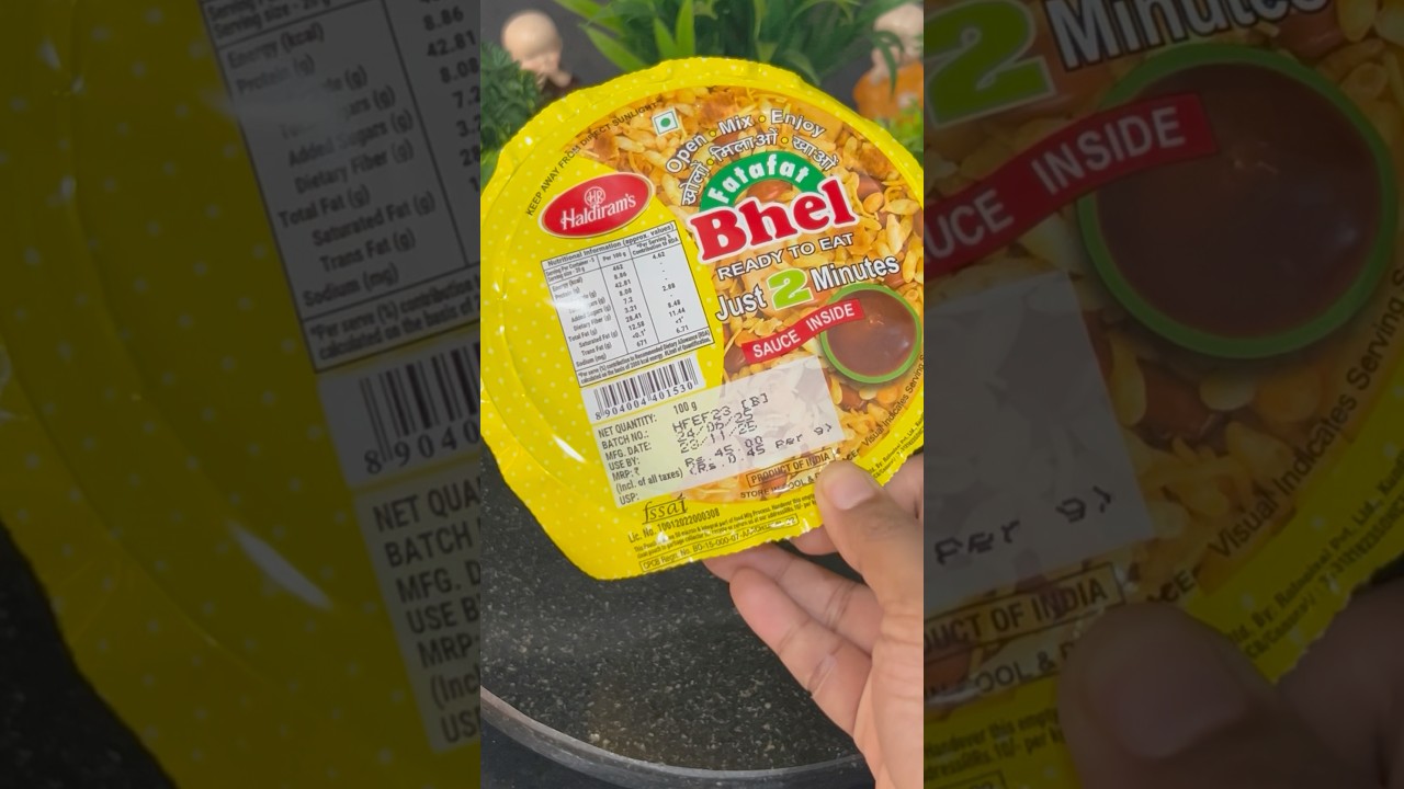 Haldiram Fatafat Bhel Puri in 2 Minutes | Instant Snack Recipe 😋 #shorts #bhelpuri #haldirams