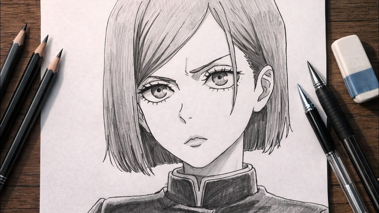 Anime drawing | How to Draw Kugisaki Nobara from Jujutsu Kaisen | step by step | Draw anime