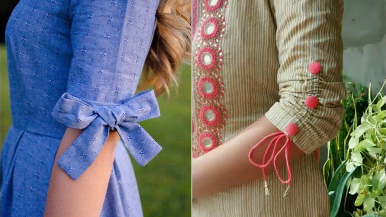 cotton kurta sleeves design ideas/beautiful bow sleeves design/new style sleeves for suit