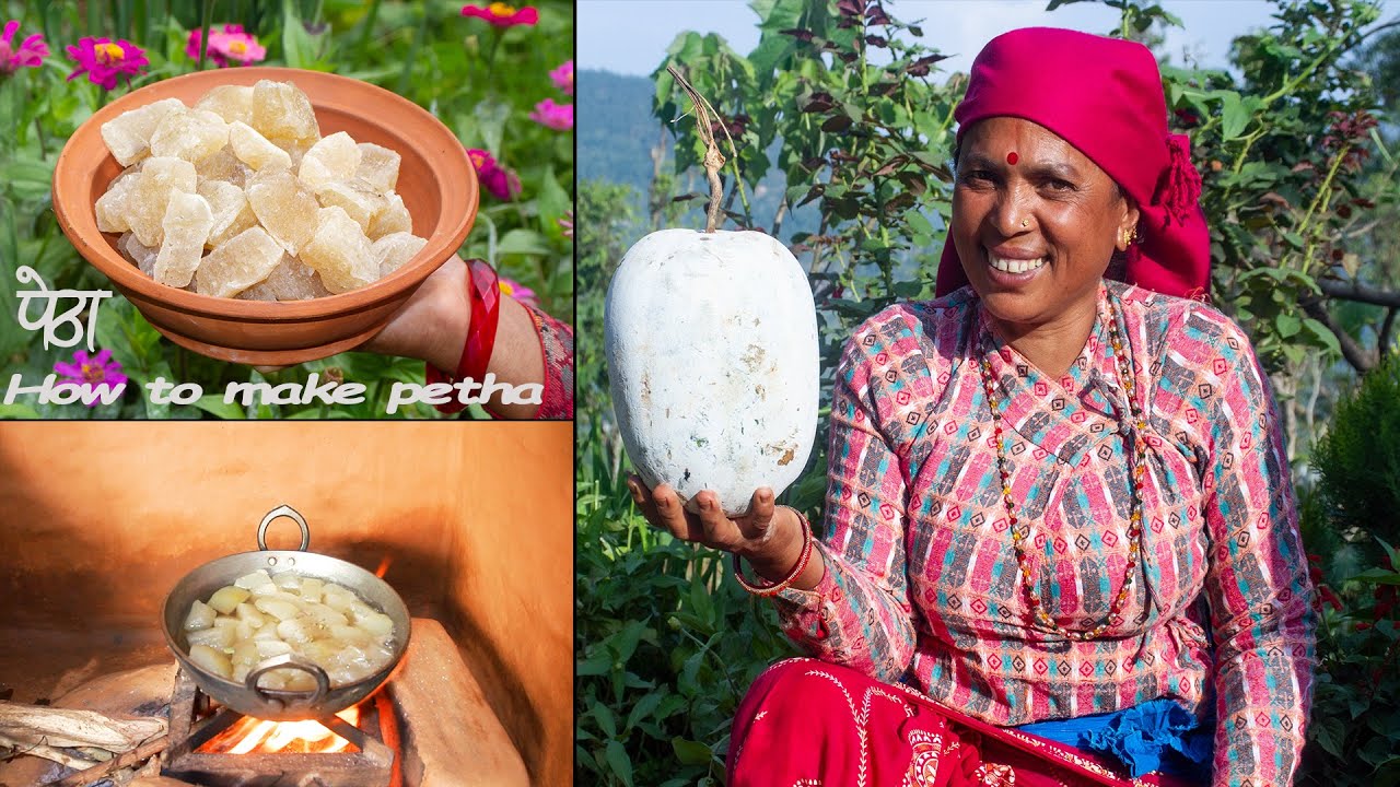 Petha sweets made by Nepali village Mother || Petha recipe || Kanchhikitchen