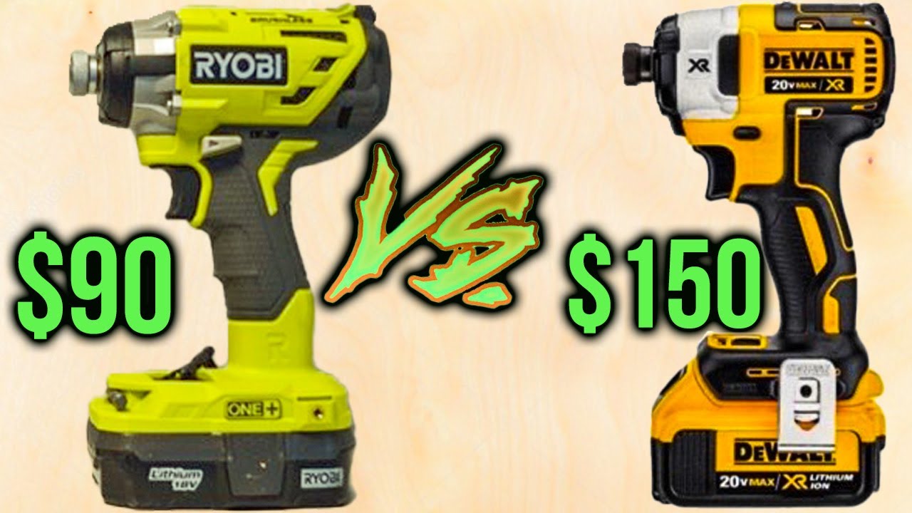 RYOBI BRUSHLESS IMPACT  vs DEWALT IMPACT