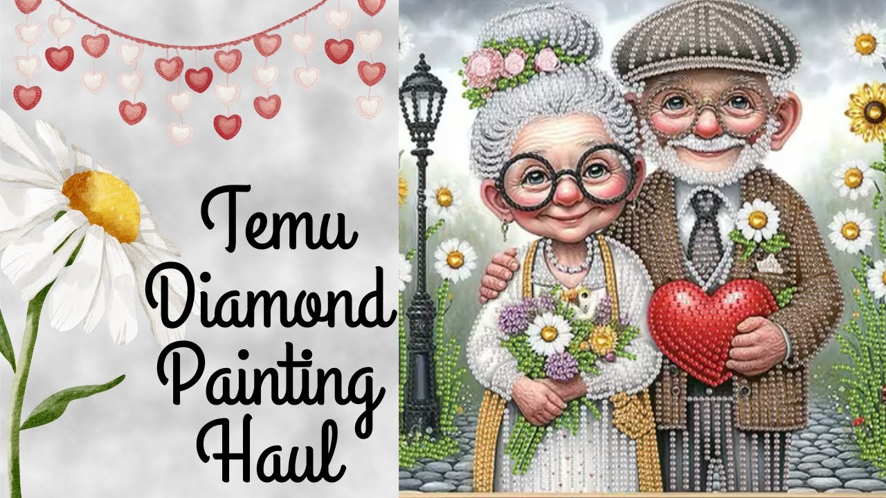 TEMU - Diamond Painting Haul - Valentine - Diamond Art  Craft Unboxing 80 B