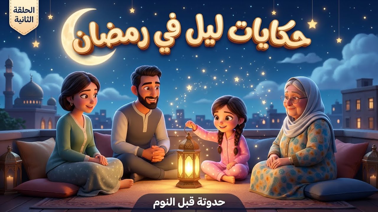 حكايات ليل في رمضان 🌙 - الحلقة الثانية - قصص كرتونية للأطفال 