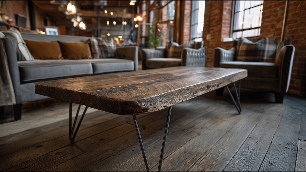 Vintage Loft Style Decor | Brick, Wood & Soft Neutral Tones