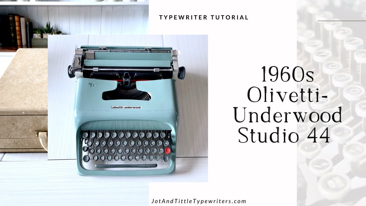1960s Olivetti-Underwood Studio 44, like new! | Typewriter Tutorial