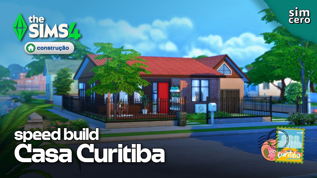 BRAZILIAN HOUSE (Casa Curitiba) | The Sims 4 Relaxing Speed Build NO CC