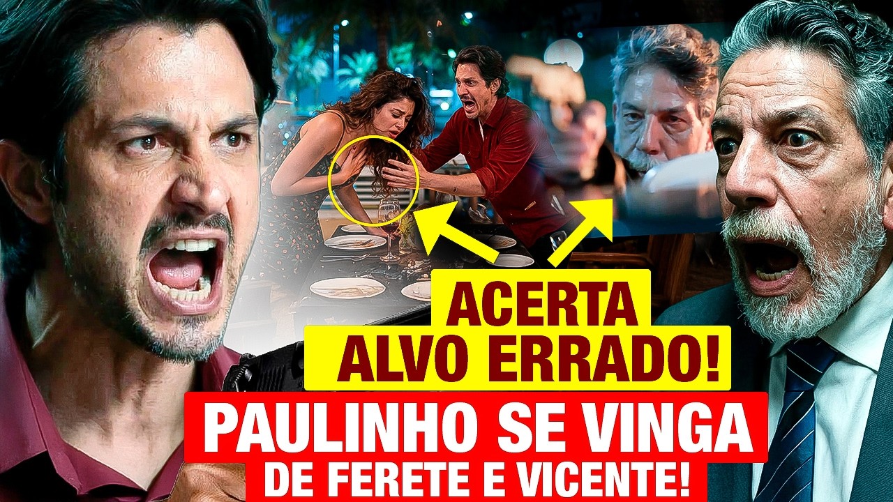 TRÊS GRAÇAS: QUARTA 18/3 - VICENTE ERRA! Paulinho faz ALGO SURPREENDENTE NA HORA H! Resumo hoje