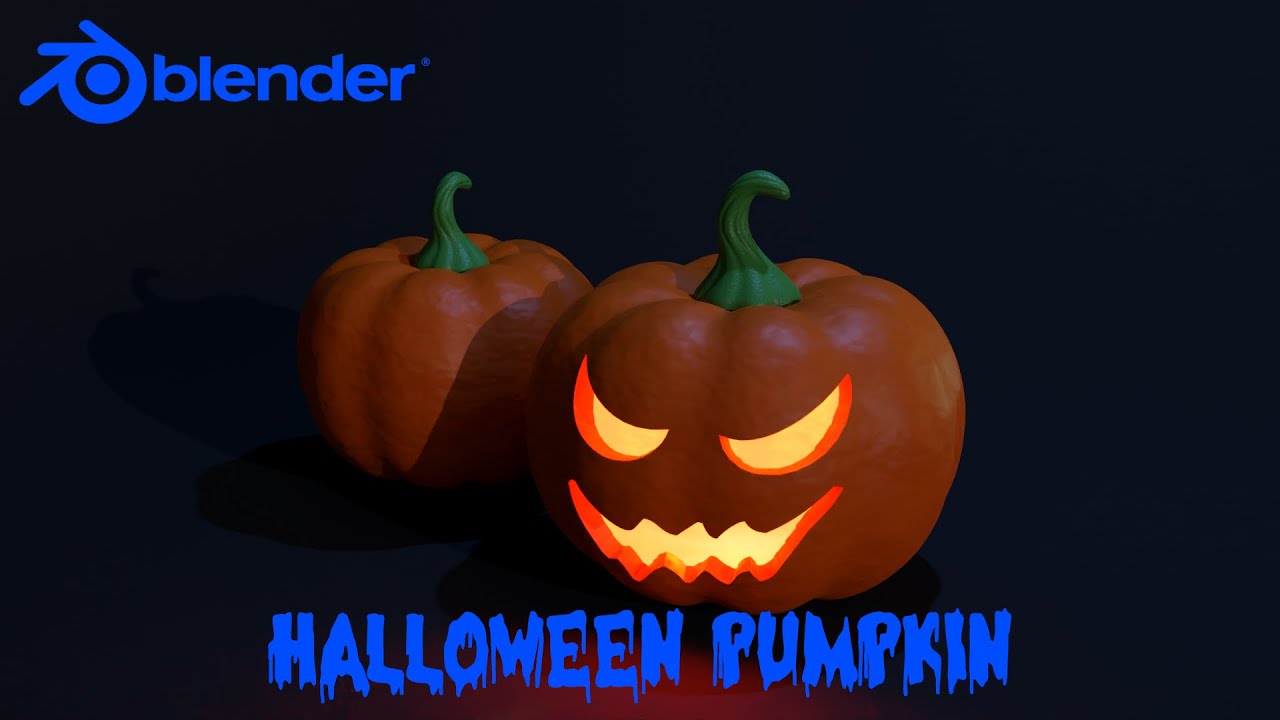 初心者向け【blender】 ブレンダーで簡単にハロウィンカボチャのモデリング　ショートカット字幕付き【Cycles】
