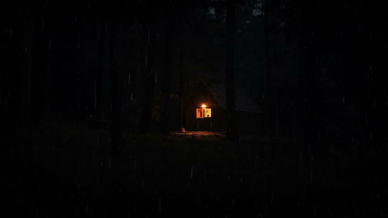 Forest Rain in Cozy Log Cabin | ASMR Relaxing Thunder Rain for Sleep, Relax & Anxiety Relief