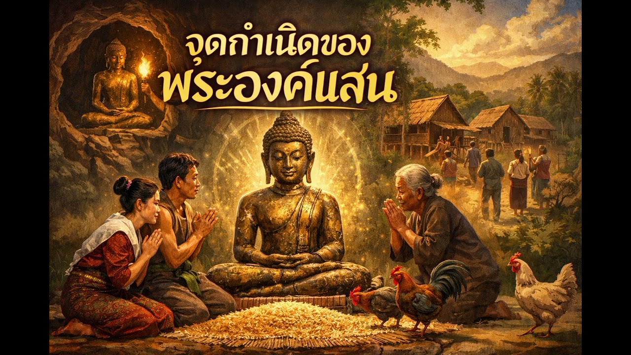 # พระองค์แสน #ที่มาของพระองค์แสน วัดสะแคะ ตะปือลาว#เรื่องเล่า
