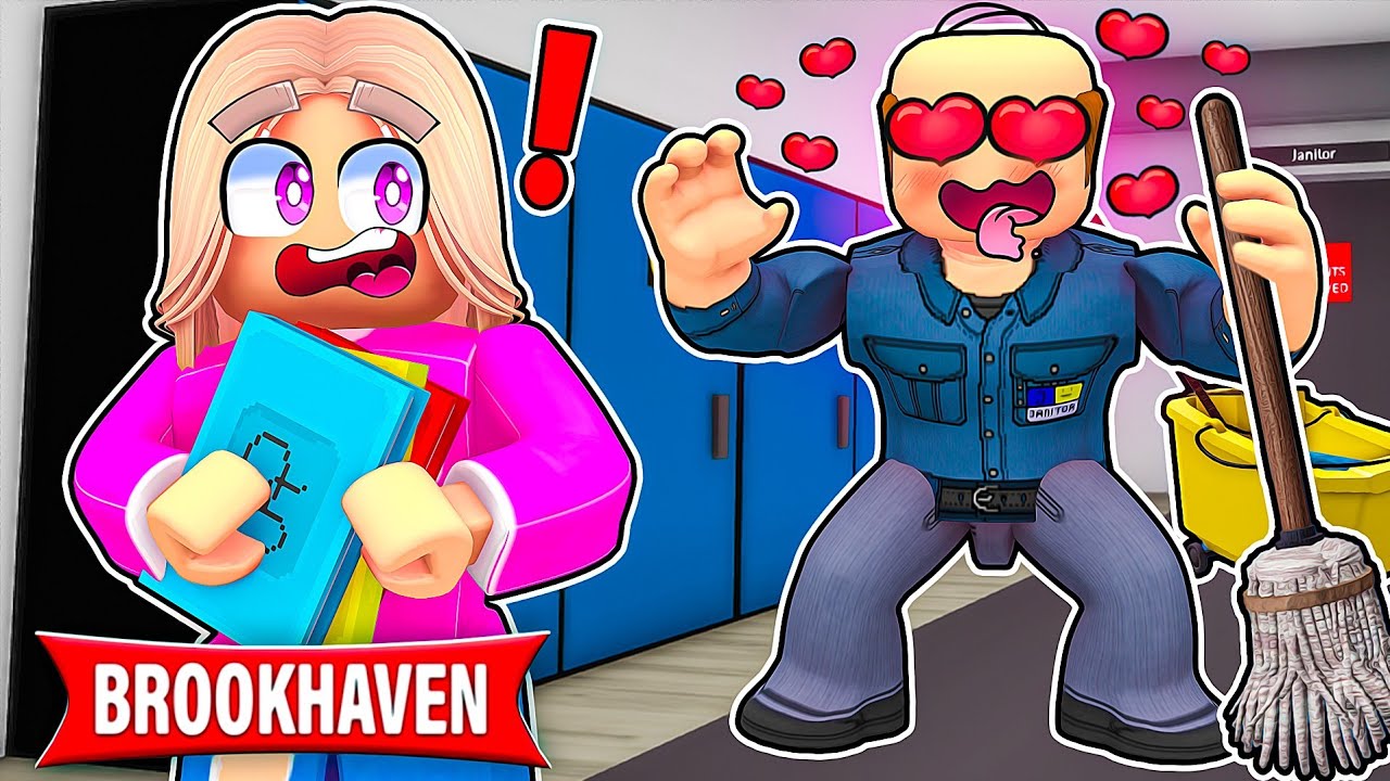 SZKOLNY WOŹNY ZAKOCHAŁ SIĘ WE MNIE na BROOKHAVEN w ROBLOX! 😲
