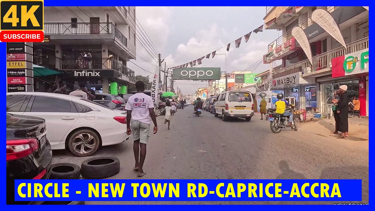 🇬🇭THIS AREA HAS A LARGE CONCENTRATION OF IGBO NIGERIANS IN ACCRA ON  NEW TOWN RD-4K WALK- CIRCLE