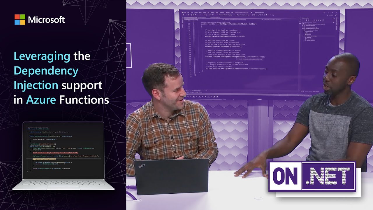 Leveraging the Dependency Injection support in Azure Functions