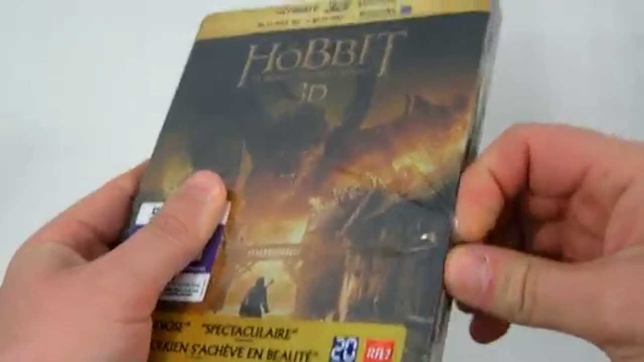 Le Hobbit la Bataille des Cinq Armées Blu ray 3D Steelbook Fr Unboxing